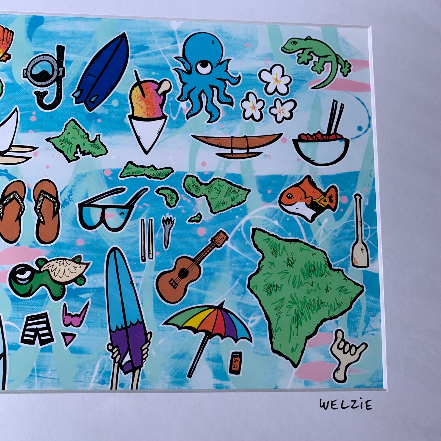 「ウェルジーアート」Welzie Art アートプリント11×14inch(28.0×35.5cm) HAWAII