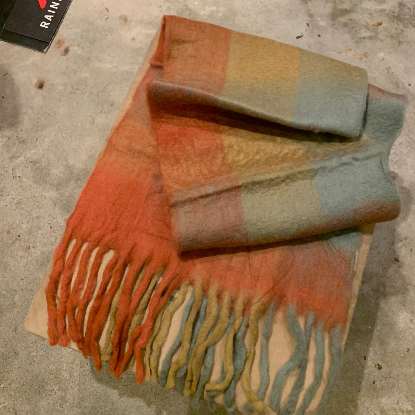 HB 男女兼用 ふわふわ フリンジ マフラー ストール  全11柄