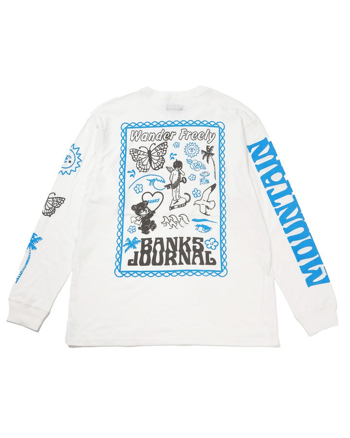 【BANKS JOURNAL】バンクスジャーナル WANDER FREELY LS TEE ホワイト