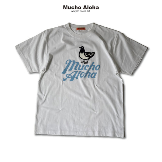 MUCHO ALOHA (ムチョアロハ) CLASSIC LOGO プリント S/S Tシャツ ホワイト MAT-008