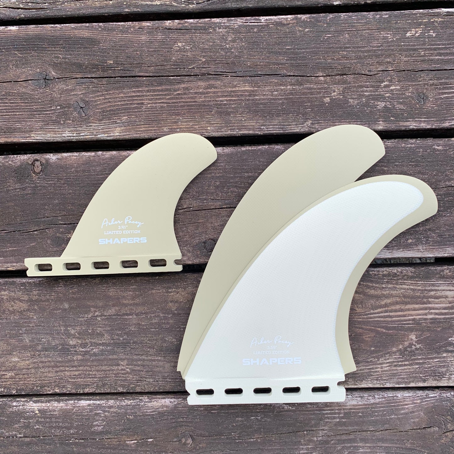 SHAPERS【シェイパーズ】Asher Pacey 5.59" Twin Fin Set - Latte アッシャーペイシー ツイン ラテカラー