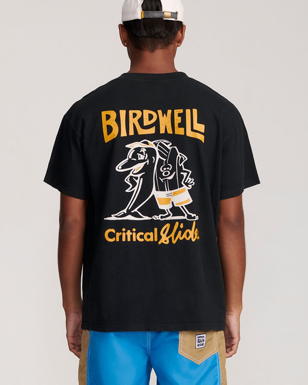 【CRITICAL SLIDE×BIRDWELL COLLABORATION】DOLFIN TEE TCSS×バードウェル　コラボTシャツ　ビンテージブラック