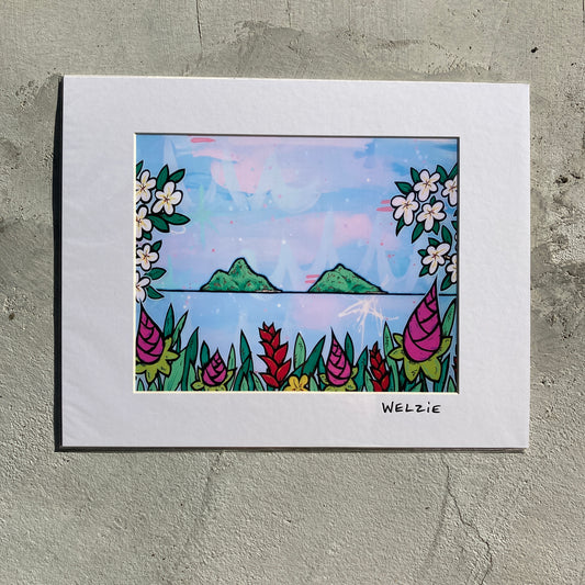 「ウェルジーアート」Welzie Art アートプリント11×14inch(28.0×35.5cm) Kailua Mokes