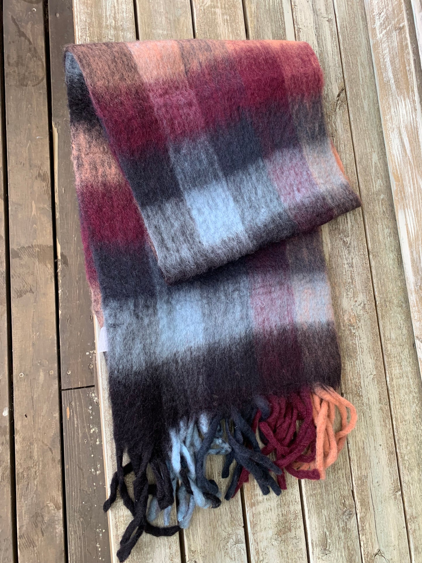 HB 男女兼用 ふわふわ フリンジ マフラー ストール  全11柄