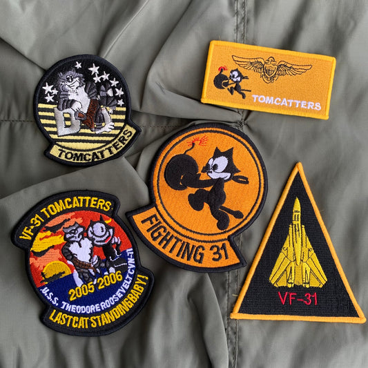 ワッペン 米海軍空母ルーズベルト配備、第31戦闘飛行隊「トムキャッターズ」アビエーター・パッチ