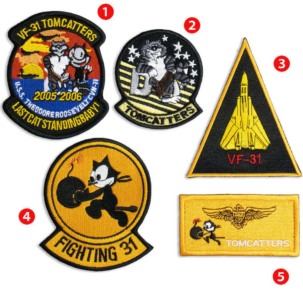 ワッペン 米海軍空母ルーズベルト配備、第31戦闘飛行隊「トムキャッターズ」アビエーター・パッチ