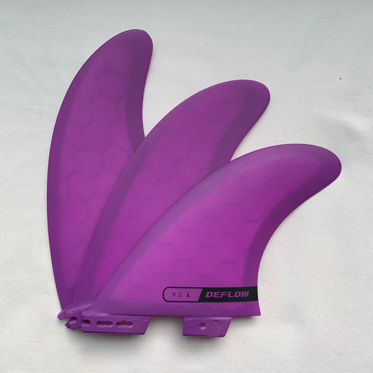 DEFLOW【デフロウ】THRUSTER V.2 - VIOLET 【LARGE】トライフィン FCS2ボックス