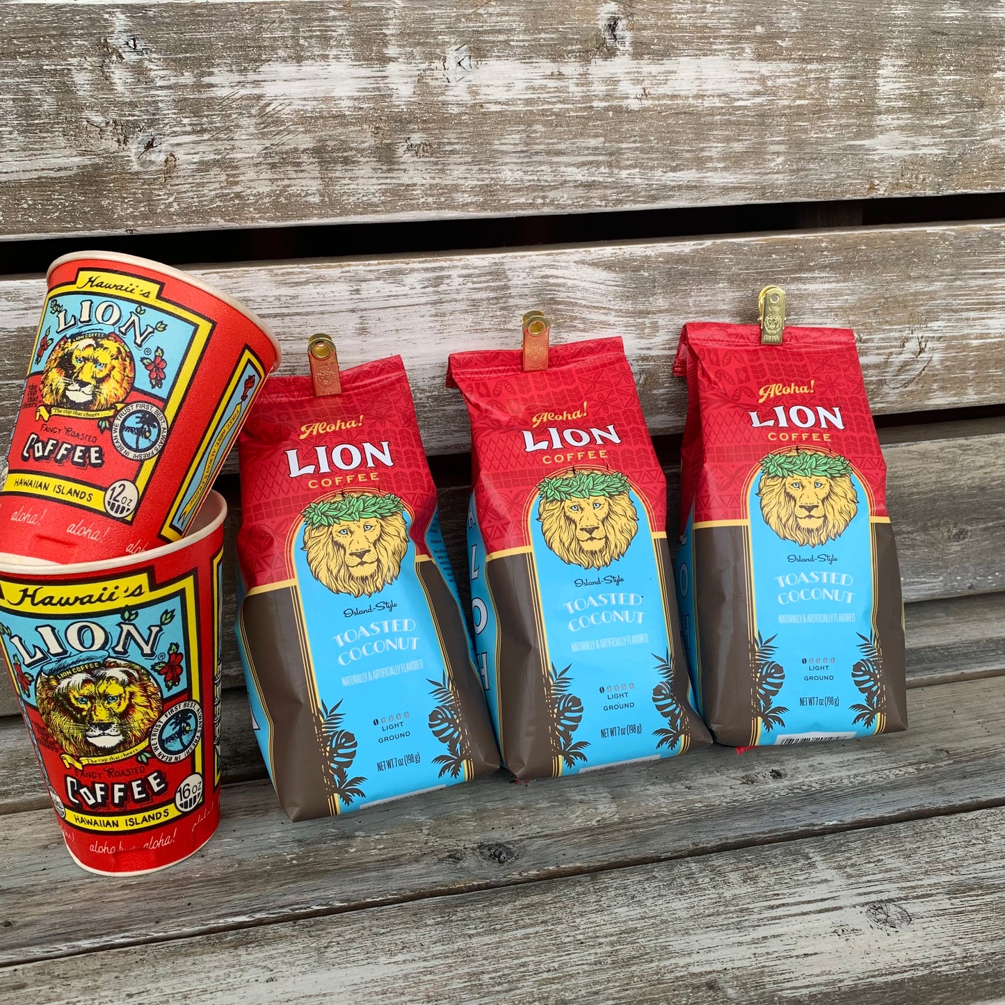 LIONcoffee 【ライオンコーヒー】TOASTED COCONUT トーストしたココナッツフレーバーコーヒー 7oz 198g