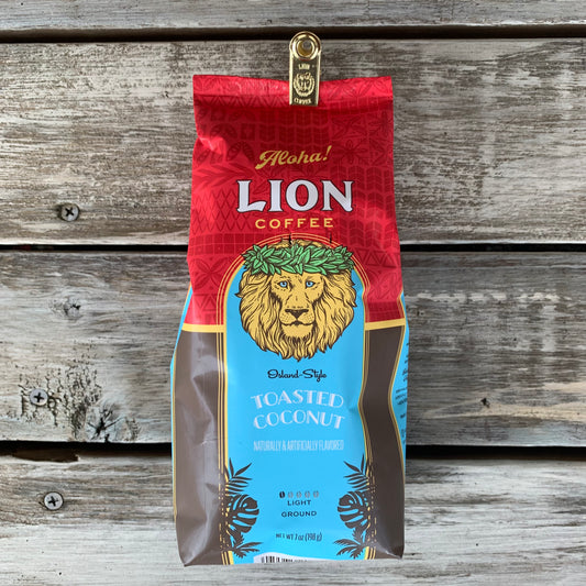 LIONcoffee 【ライオンコーヒー】TOASTED COCONUT トーストしたココナッツフレーバーコーヒー 7oz 198g