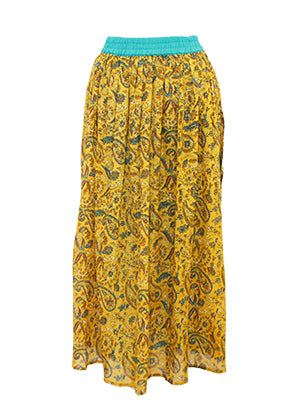 H・B コットン総柄パンツスカート PB-0074A ワンサイズ