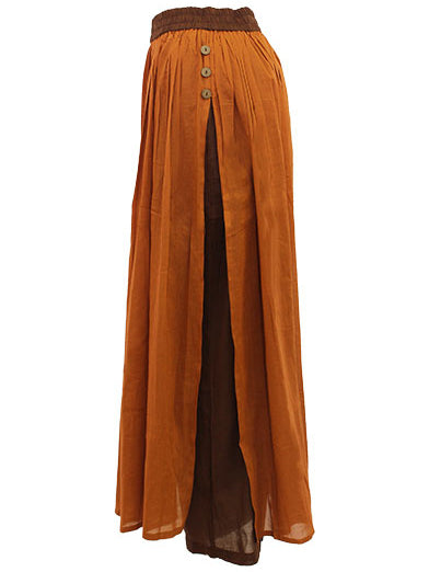 H・B コットン総柄パンツスカート PB-0075 ワンサイズ