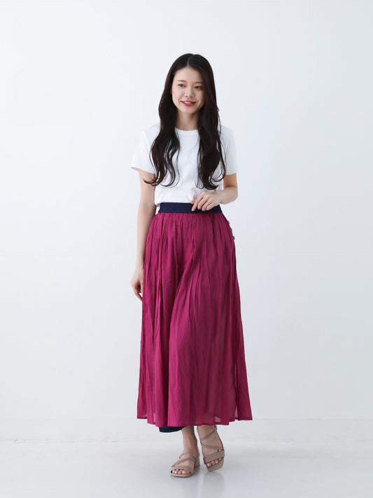 H・B コットン総柄パンツスカート PB-0075 ワンサイズ