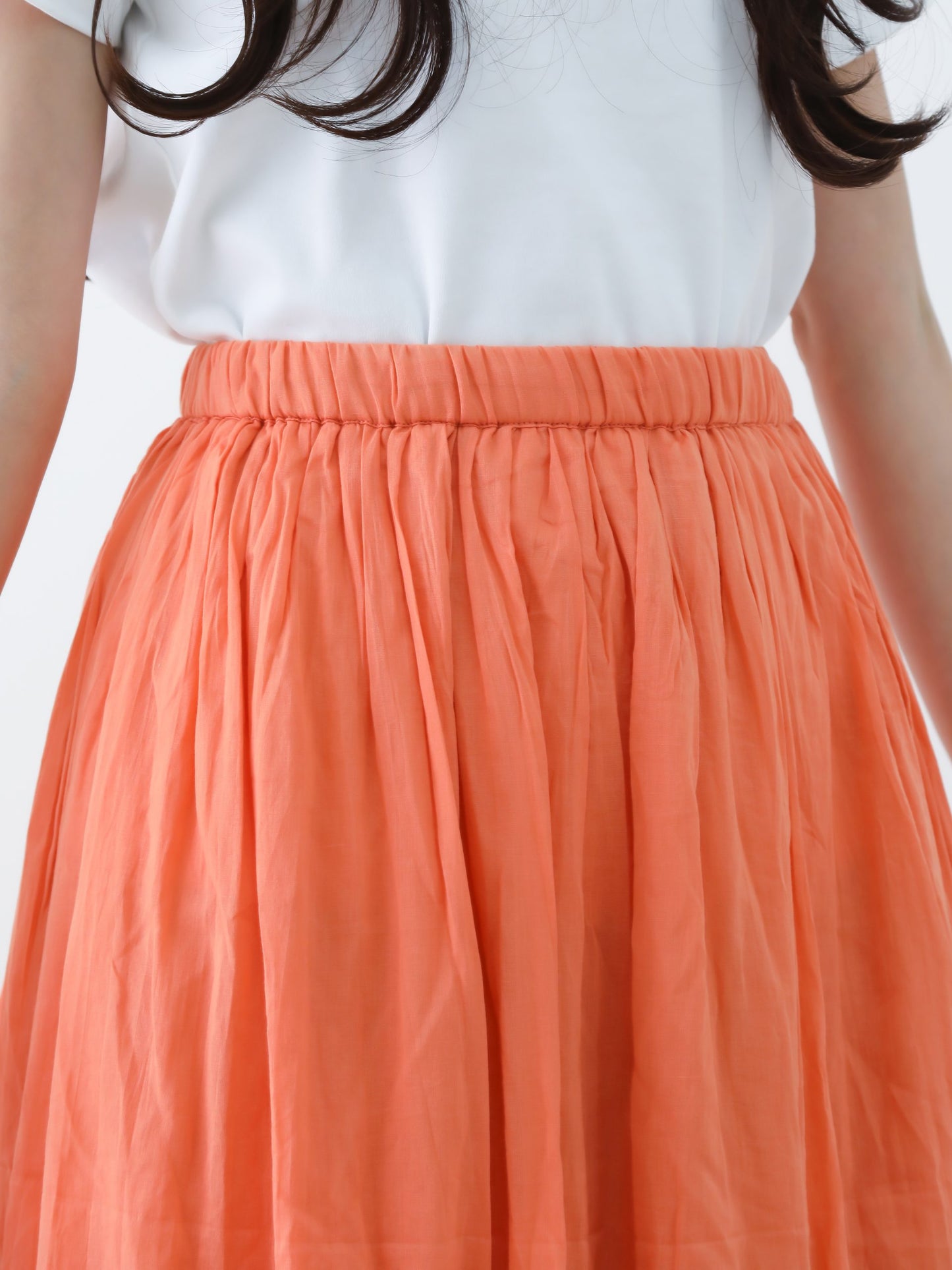 H・B コットン無地ロングスカート PB-0091 ワンサイズ