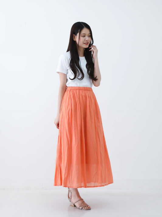 H・B コットン無地ロングスカート PB-0091 ワンサイズ