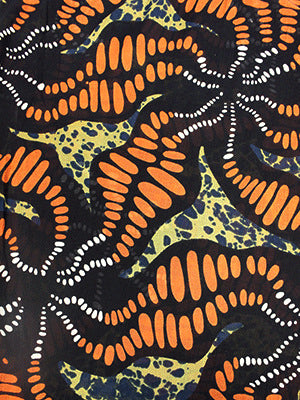 H・B コットン総柄長袖ワンピース ST1-25003 ワンサイズ