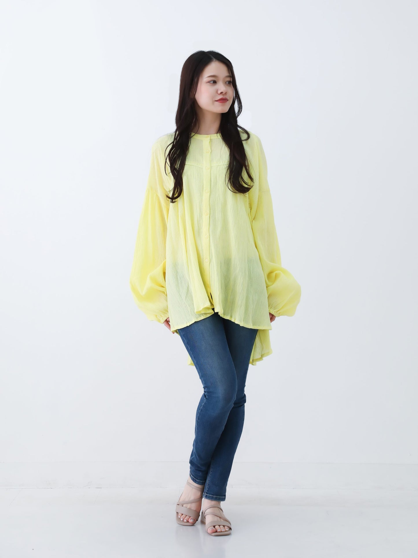 H・B コットン無地ブラウス ST1-25064 ワンサイズ