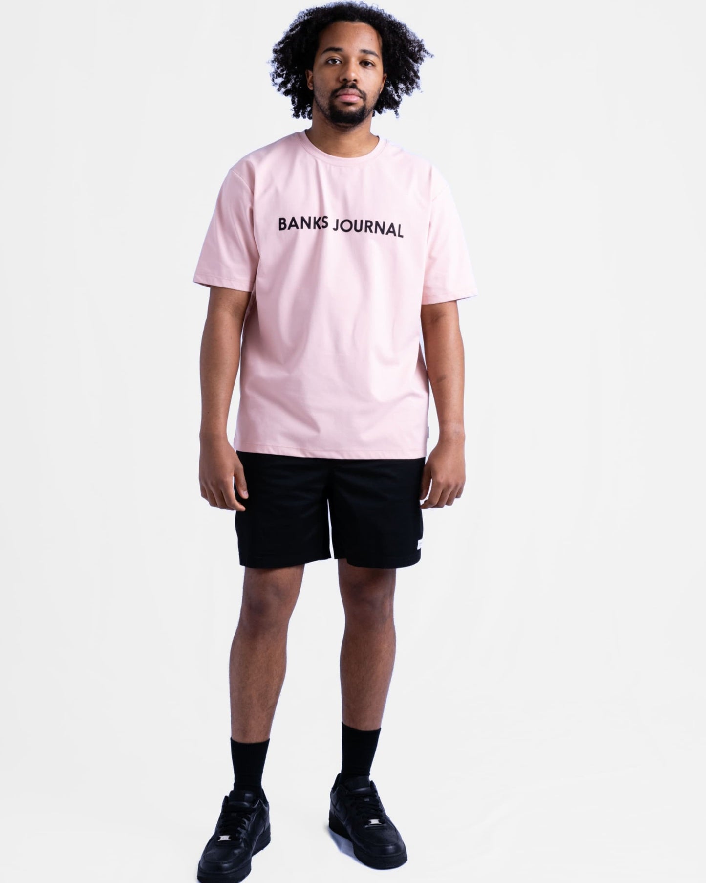 【BANKS JOURNAL】バンクスジャーナル PRIMARY SURF TEE スモーキーピンク