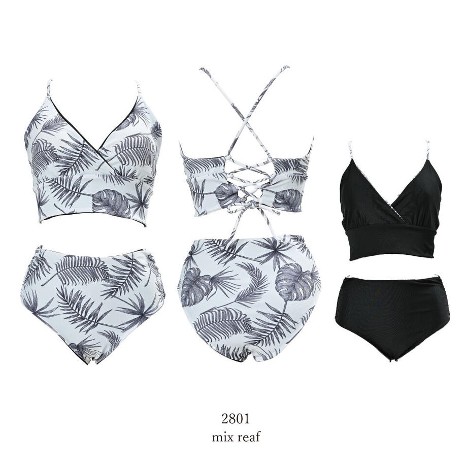 MAKA/HOU マカホウ【新柄】リバーシブルビキニ 【20W04-12S】Exceed/  Reversible Bikini Mix reaf サイズL