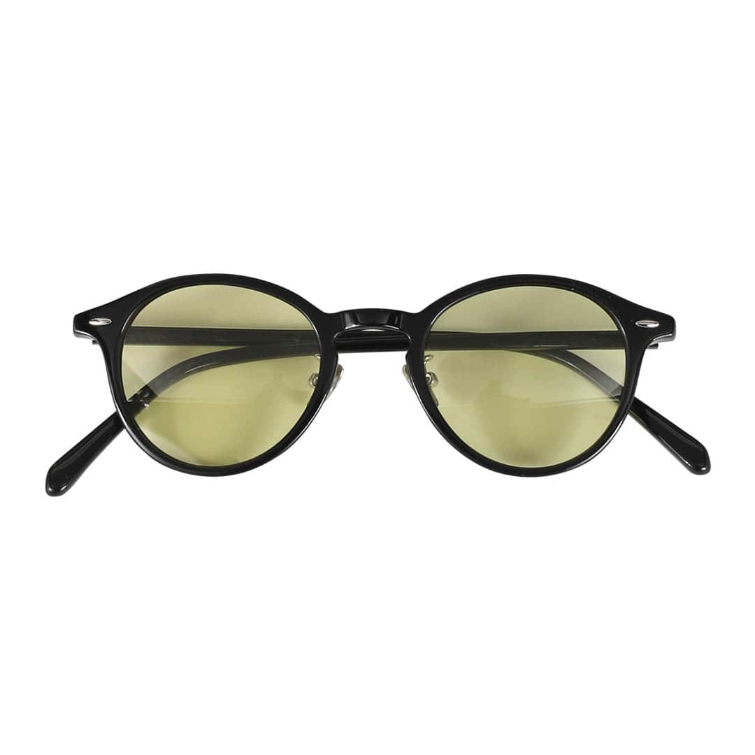 GLASSES WITH COLOR LENS BLACK/GREEN グラス ウィズ カラー レンズ
