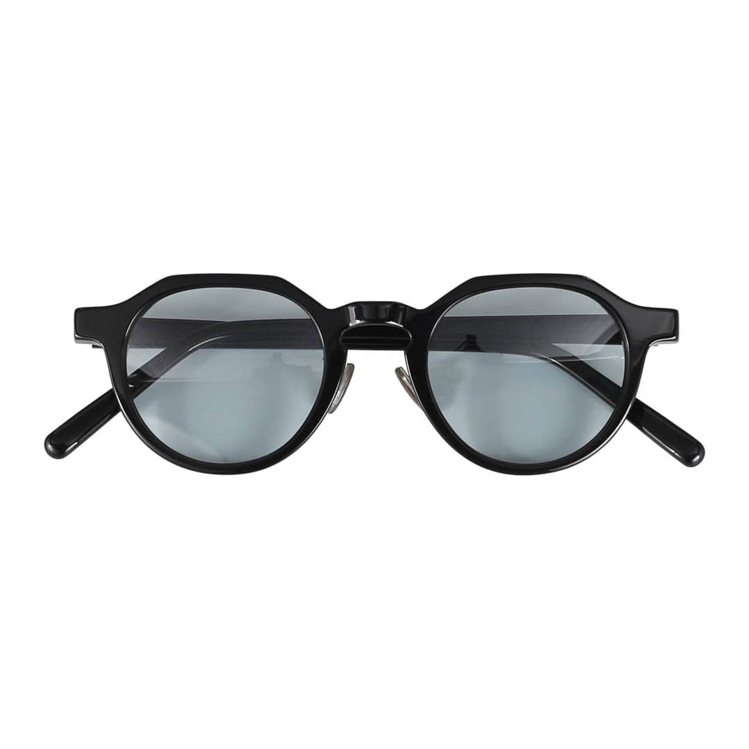GLASSES WITH COLOR LENS BLACK/BLUE グラス ウィズ カラー レンズ
