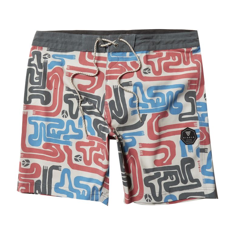 VISSLA ヴィスラ【Boardshorts】More Mate Less Hate 17.5" / 17.5インチ BONE