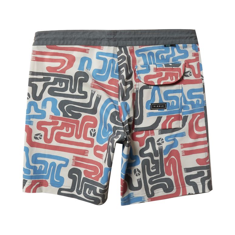 VISSLA ヴィスラ【Boardshorts】More Mate Less Hate 17.5" / 17.5インチ BONE