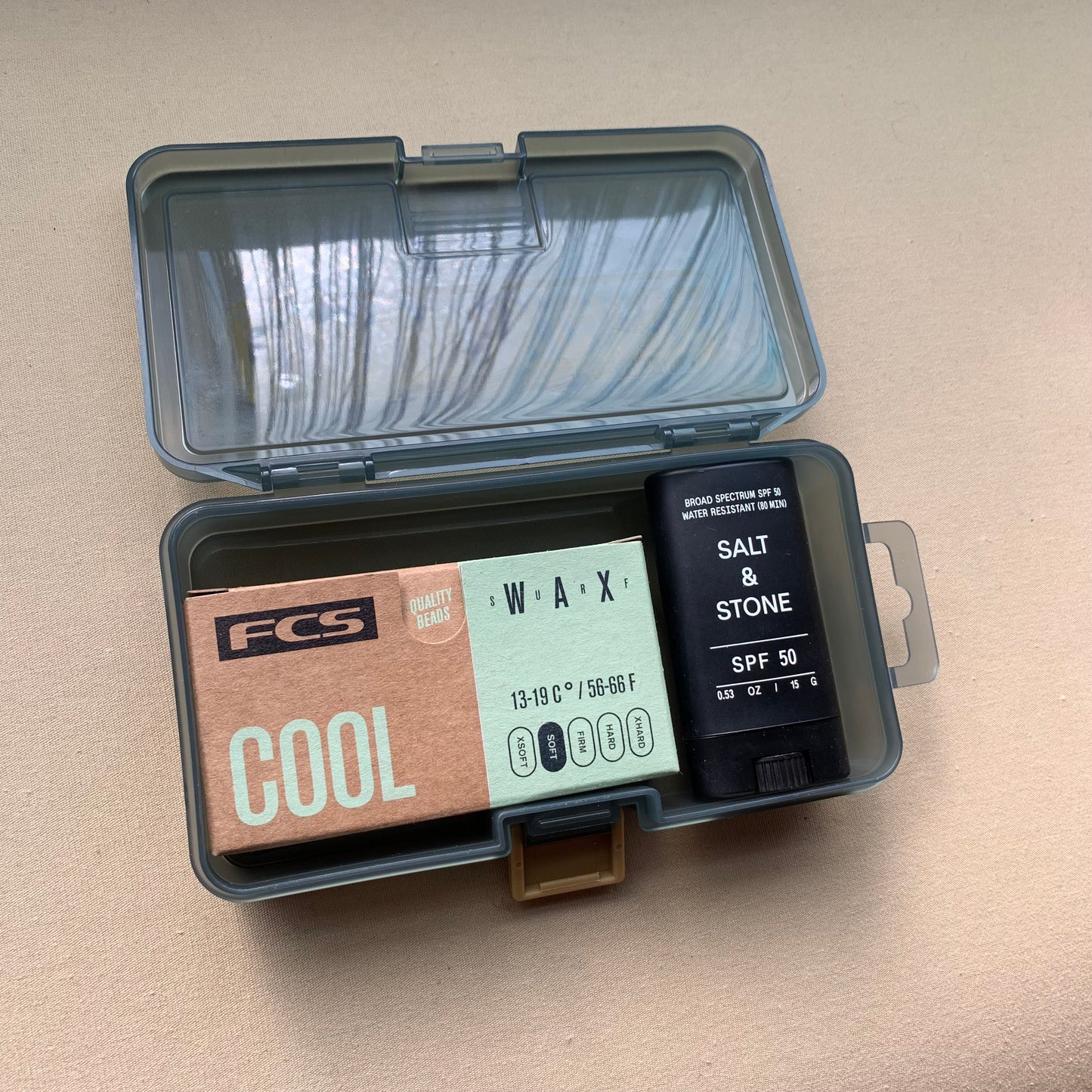 デュアル ワックスケース(サーフィンワックスなど入れ)