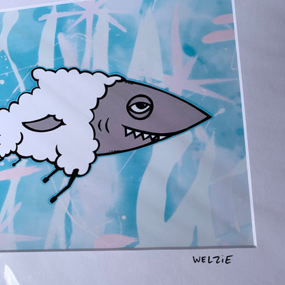 「ウェルジーアート」Welzie Art アートプリント11×14inch(28.0×35.5cm) Shark