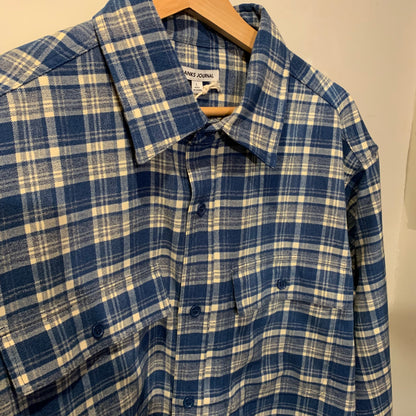 【BANKS JOURNAL】CHECK SHIRTS　ブルー　サイズL