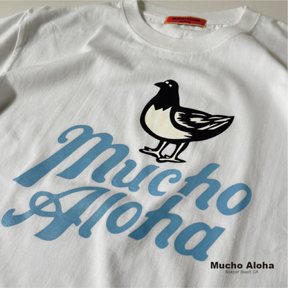 MUCHO ALOHA (ムチョアロハ) CLASSIC LOGO プリント S/S Tシャツ ホワイト MAT-008