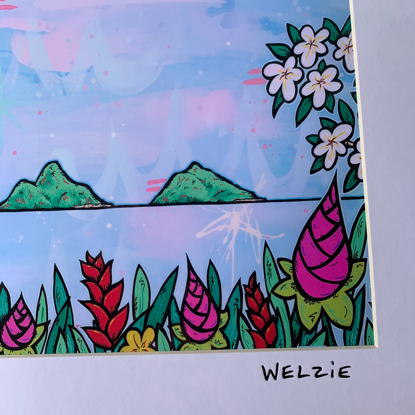 「ウェルジーアート」Welzie Art アートプリント11×14inch(28.0×35.5cm)　Kailua Mokes
