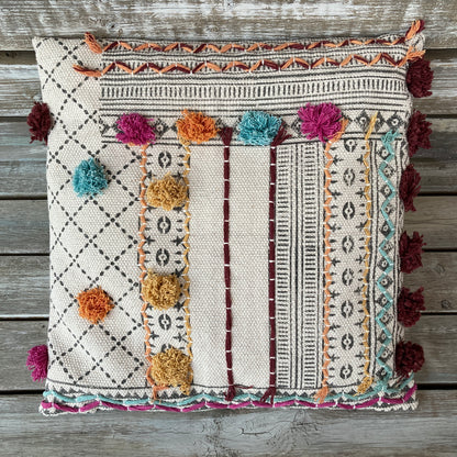 インド棉クッションカバー　コットン100％　