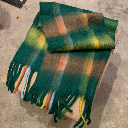 HB　男女兼用 ふわふわ フリンジ マフラー ストール 　全11柄