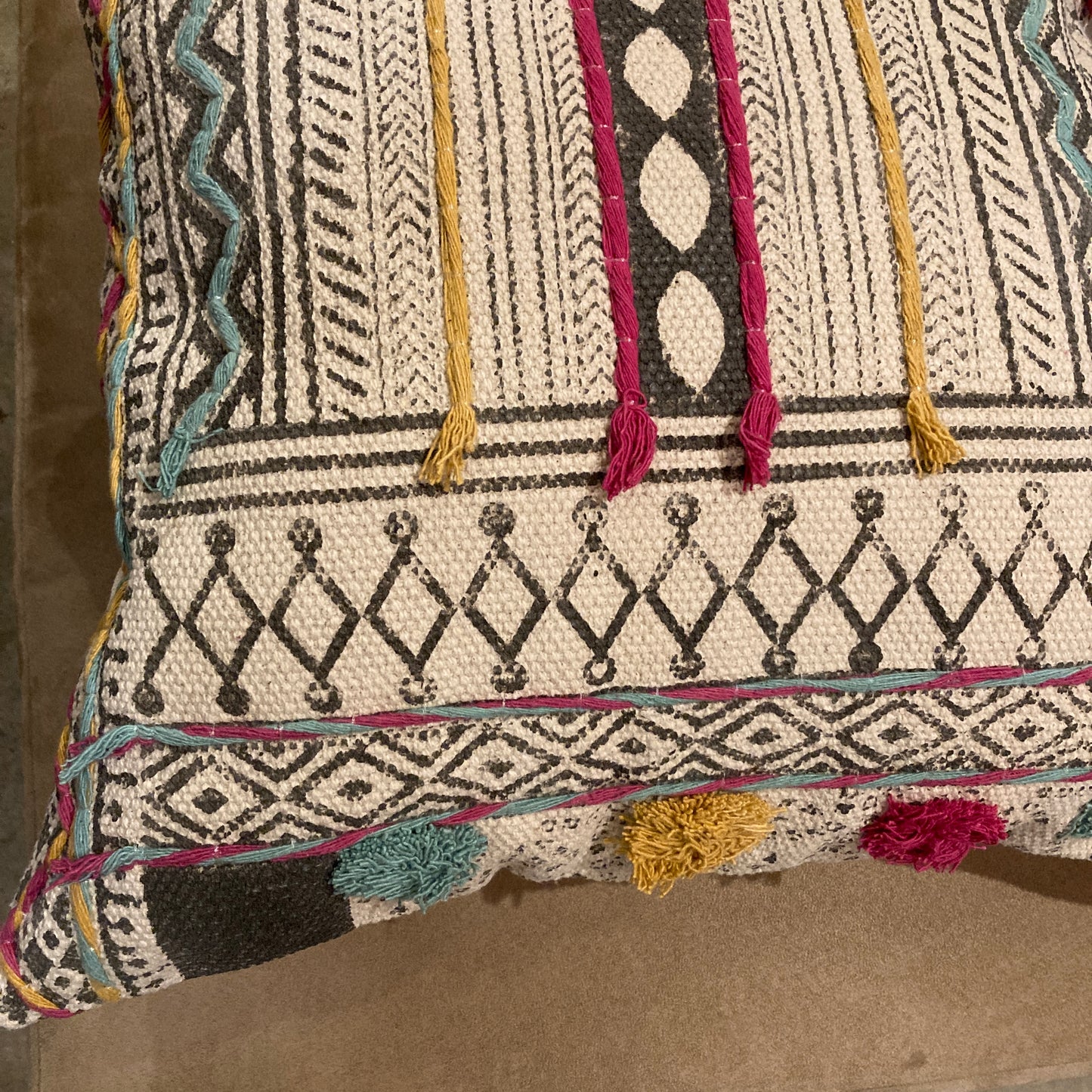 インド棉クッションカバー　コットン100％　