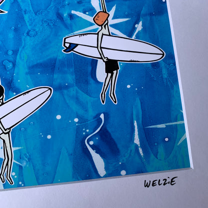 「ウェルジーアート」Welzie Art アートプリント11×14inch(28.0×35.5cm) Surf