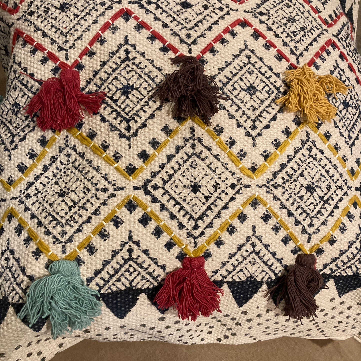 インド棉クッションカバー　コットン100％　