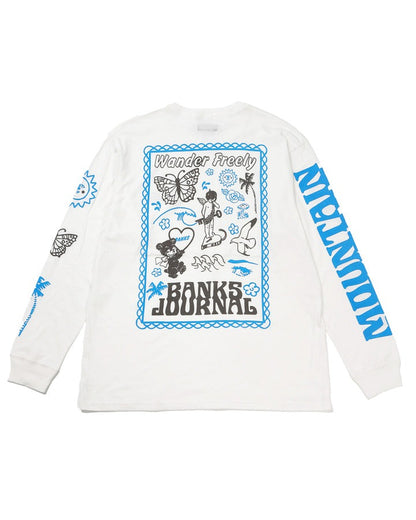 【BANKS JOURNAL】バンクスジャーナル　WANDER FREELY LS TEE ホワイト