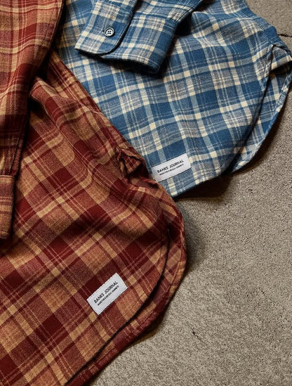 【BANKS JOURNAL】CHECK SHIRTS　ブルー　サイズL