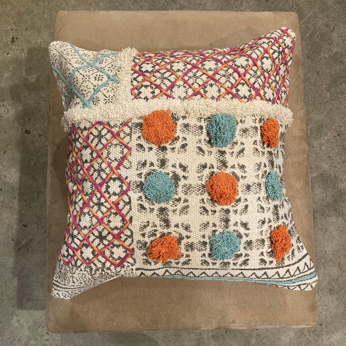 インド棉クッションカバー　コットン100％　