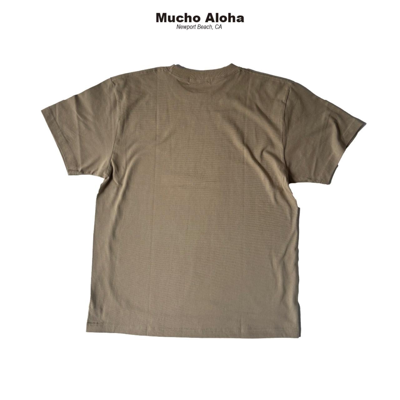 MUCHO ALOHA (ムチョアロハ) Wood Look プリント S/S Tシャツ ベージュ MAT-015