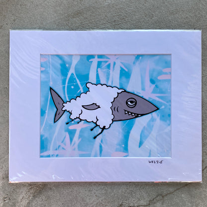 「ウェルジーアート」Welzie Art アートプリント11×14inch(28.0×35.5cm) Shark