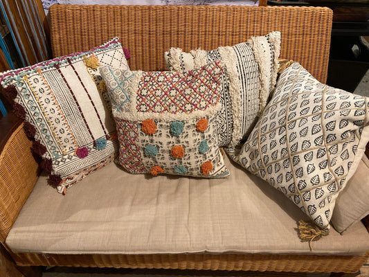 インド棉クッションカバー　コットン100％　