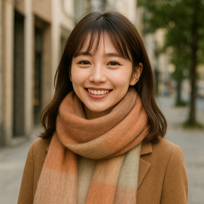 HB　男女兼用 ふわふわ フリンジ マフラー ストール 　全11柄