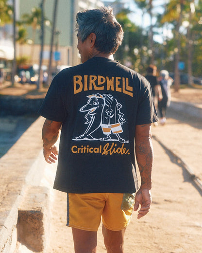 【CRITICAL SLIDE×BIRDWELL COLLABORATION】DOLFIN TEE TCSS×バードウェル　コラボTシャツ　ビンテージブラック