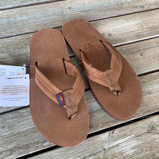 RAINBOWSANDALS【レインボーサンダル】　SINGLE LAYER PREMIER LEATHER　シングルレイヤー　カラー　REDWOOD　サイズM