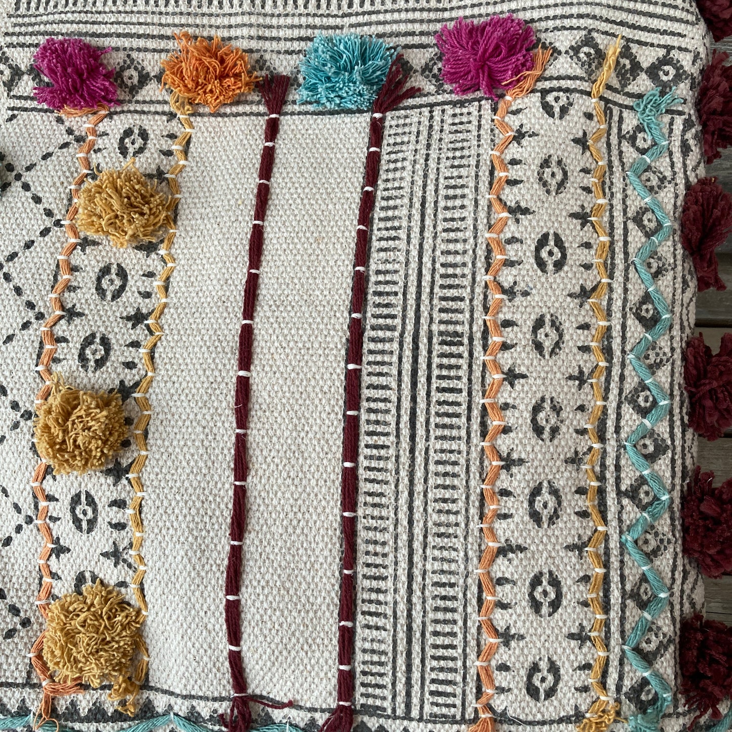 インド棉クッションカバー　コットン100％　