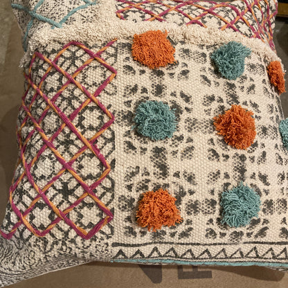 インド棉クッションカバー　コットン100％　