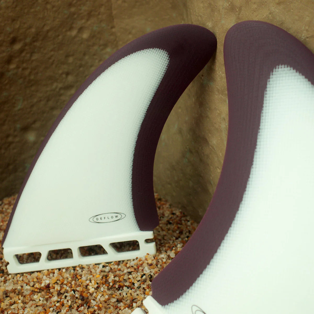 DEFLOW DUETTE デフローサーフボードフィン 9.0定価¥19,800 TWIN DUETTE FIBERGLASS WHITE×CHERRY / FUT – WCS SURF