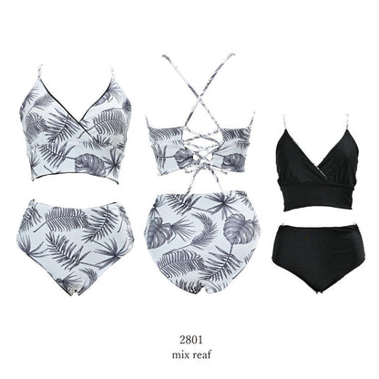 MAKA/HOU マカホウ【新柄】リバーシブルビキニ　【20W04-12S】Exceed/ 　Reversible Bikini Mix reaf サイズL