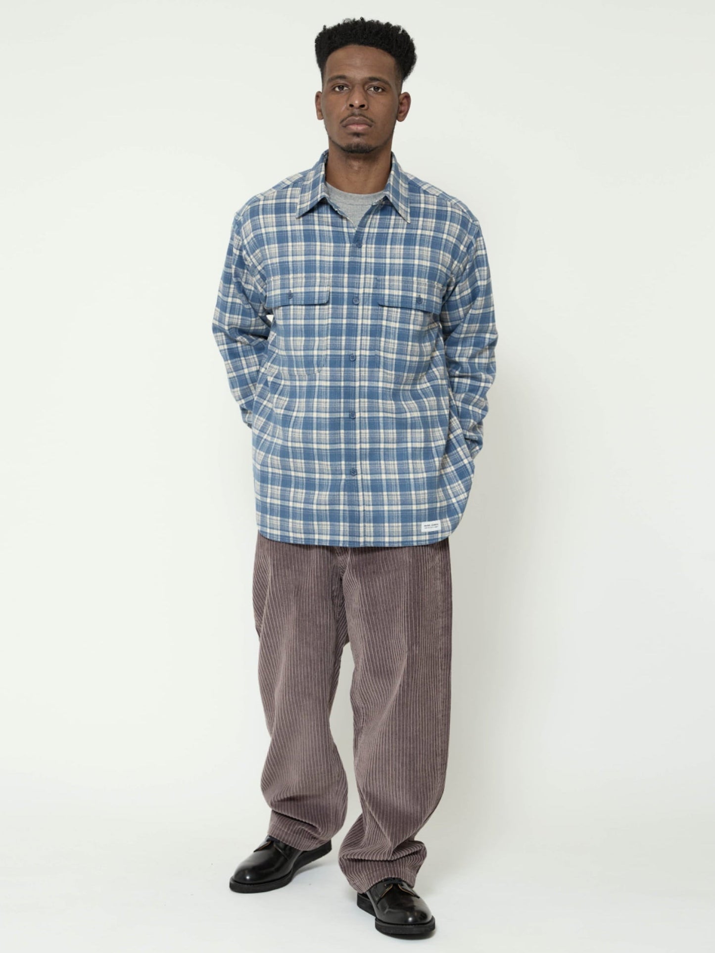 【BANKS JOURNAL】CHECK SHIRTS　ブルー　サイズL